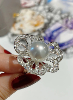 复古气质中指戒指女开口