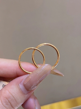 浪漫情怀百搭王大气素圈指环