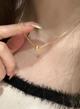 一眼心动猫眼沙金转运珠项链