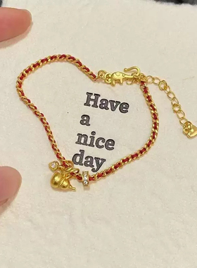 手工定制红绳手链葫芦造型圆润饱满绳细腻牢固本命年保平安祈好运