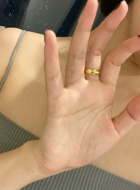 素金细小金戒指叠戴时尚优雅慵懒