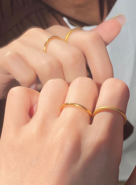 简约耐看大气不过气传承戒指