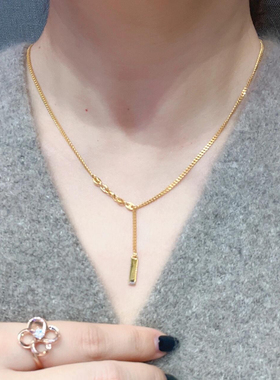 松弛老钱~流苏小法棍仿真金不掉色金黄色质感沉甸甸项链送礼女友