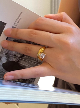 拽里拽气~气场强大欧美款异形锆石戒指轻奢款大方有品大女主指环