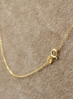 18K包金项链女O字链纯银锁骨链