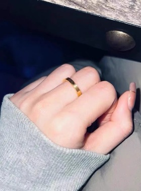 质感复古简约通勤光面戒指