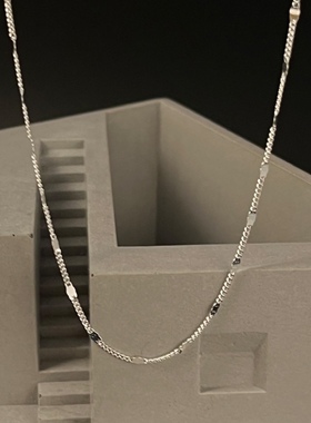 万年百搭超细银色博主项链锁骨链