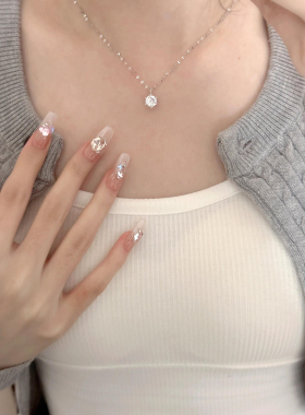 实物很闪～银河般闪耀一颗钻项链