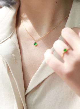 有质感清透中式浪漫玉髓项链