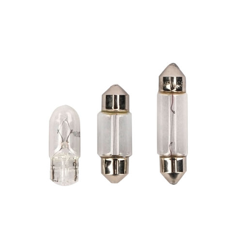 12v24v牌照灯阅读灯后备箱灯车牌灯汽车货车T10插泡c5w双尖头灯泡 - 图3