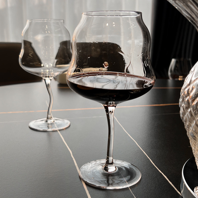 小众设计感透明扭扭杯波浪形葡萄酒杯趣味扭身杯家用创意杯红酒杯,淘宝优惠券,粉丝福利购,淘宝优惠卷