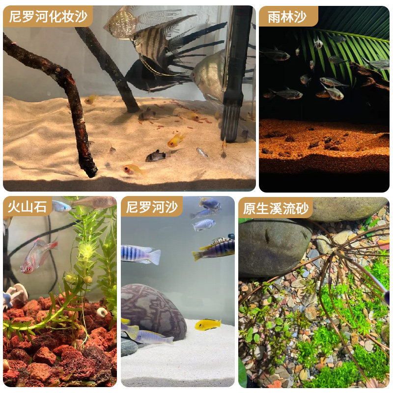鱼缸底砂造景装饰天然原生溪流沙乌龟水族箱水草泥化妆沙子铺底石,淘宝优惠券,粉丝福利购,淘宝优惠卷