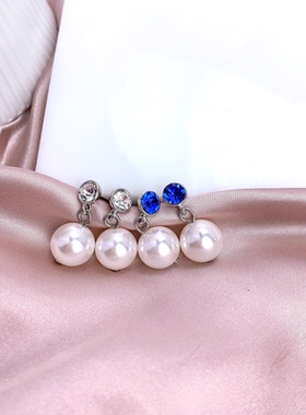 简约百搭法式戴妃款珍珠耳环