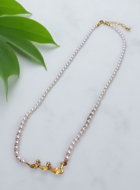 小众轻奢ks新款时尚甜美气质优雅珍珠锆石高级感小鸭子项链锁骨链