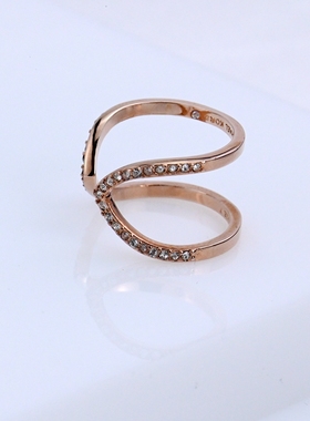 特价欧美饰品满钻曲面镀金开口