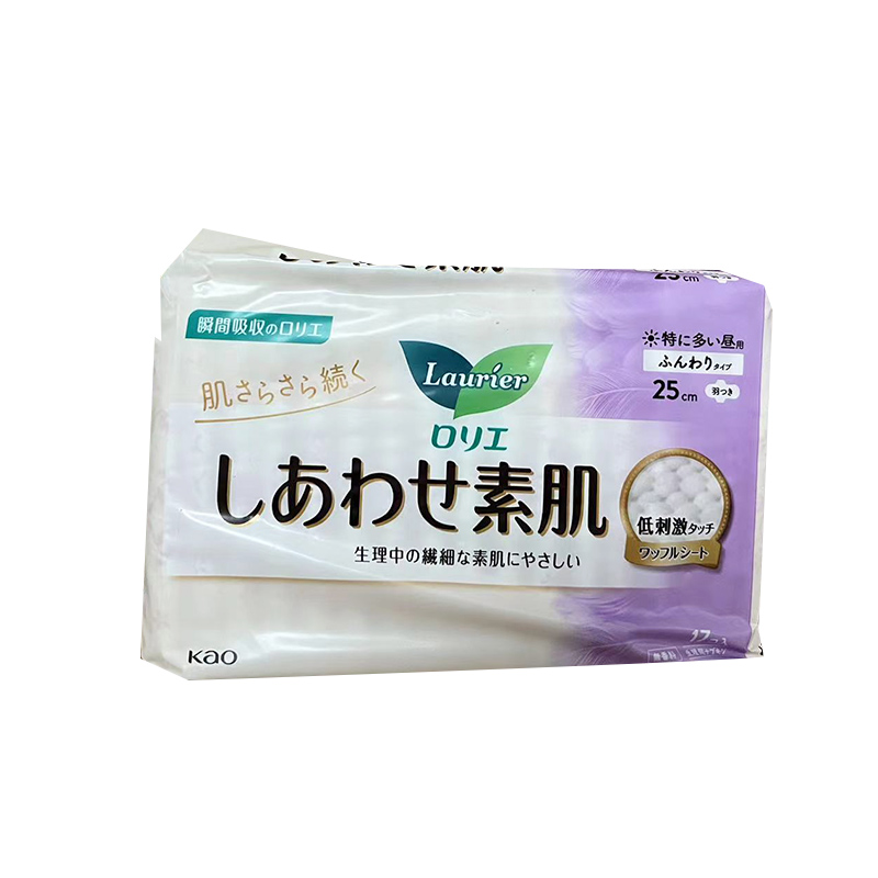 乐而雅日用F系列棉柔日本花王护翼方止侧漏进口卫生巾F25cm17片