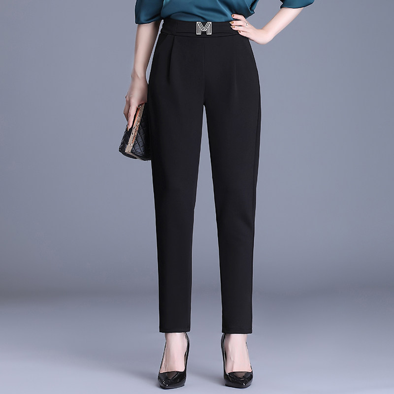 2020秋季新款宽松高腰松紧工作裤子 玛依恋休闲裤