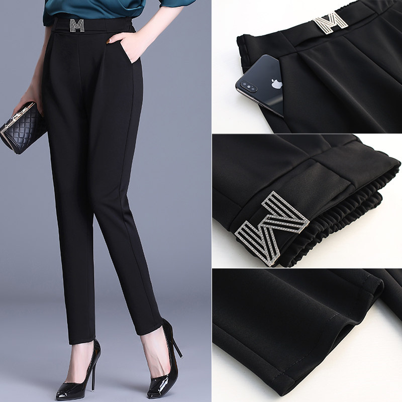 2020秋季新款宽松高腰松紧工作裤子 玛依恋休闲裤