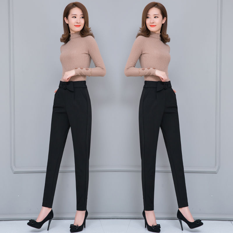 九分夏季2020新款休闲黑色哈伦裤 玛依恋休闲裤