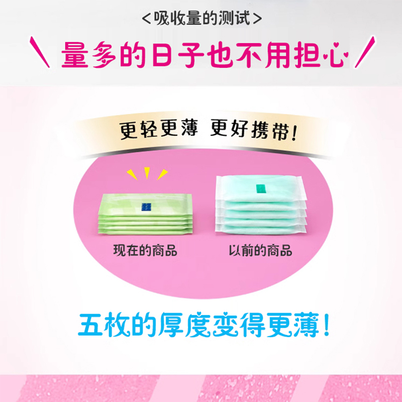 日本花王KAO乐而雅卫生巾日用瞬吸超薄S系列零触感护翼无荧光剂 - 图1