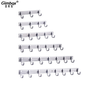 吉米宝 太空铝 实心 活动 排衣钩 挂钩 拖把架 扫把架 勺 挂架 勾