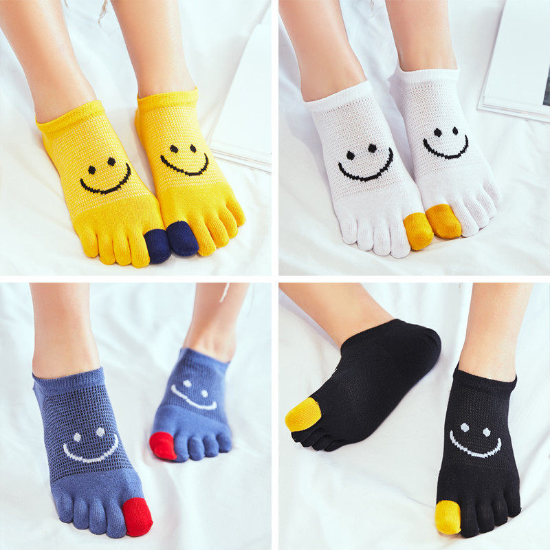 播扣组合纯棉短筒夏季网眼五指袜 播扣内衣短袜/打底袜/丝袜/美腿袜