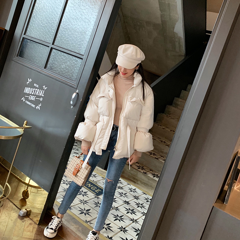 面包羽绒棉服女2019冬季新款韩版宽松短款小棉袄学生外套女小个子