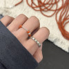MISSJOJO red bead Cuban chain silver ring
