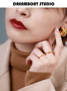 自制钛钢镀金极简几何DREAMBOAT