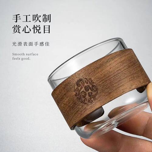 玻璃茶杯套装耐高温隔热防烫家用品茗杯功夫茶具喝茶的杯子小茶杯 - 图2