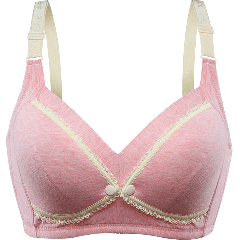 哺乳聚拢防下垂喂奶纯棉夏季文胸 爱孕琪哺乳文胸