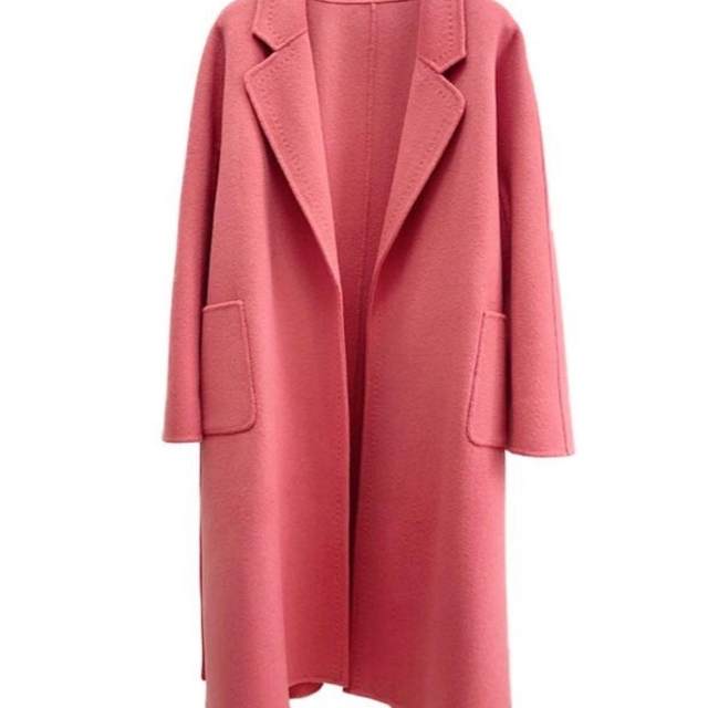 Xu Dake's double-sided wool long Hepburn style coat