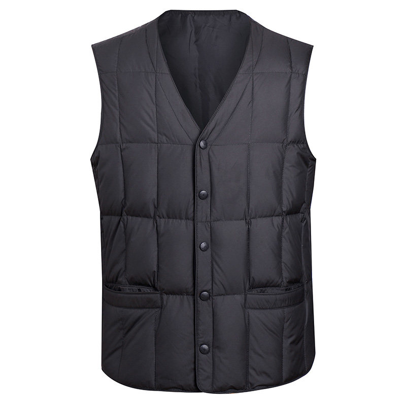 鸭鸭2020中老年冬季新款羽绒马甲 鸭鸭男装背心/马甲