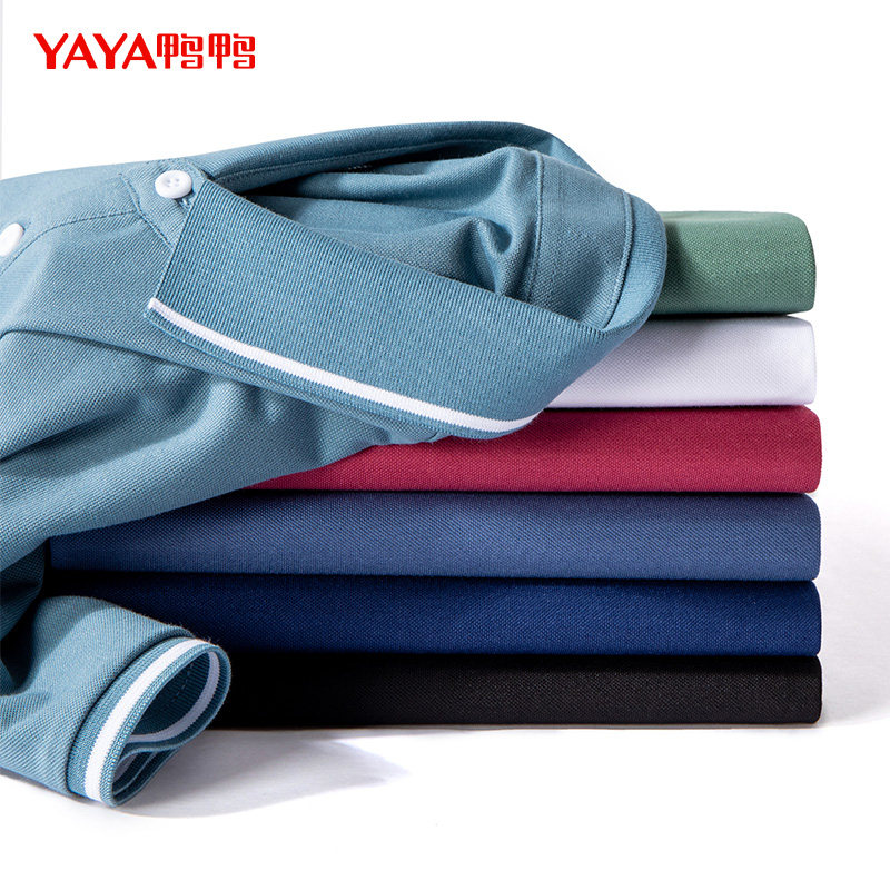 鸭鸭2022新款夏季短袖纯色polo衫 鸭鸭男装T恤