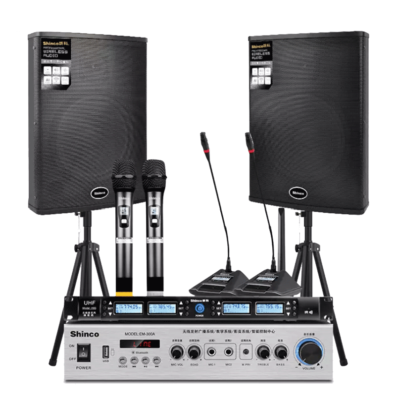 新科w54有源无线会议室音响套装 新科玖利度KTV/卡拉OK音箱