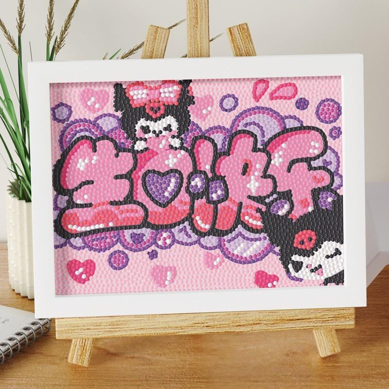 儿童diy钻石画批发公主钻石贴画兔子点钻画幼儿园手工益智玩具 - 图0