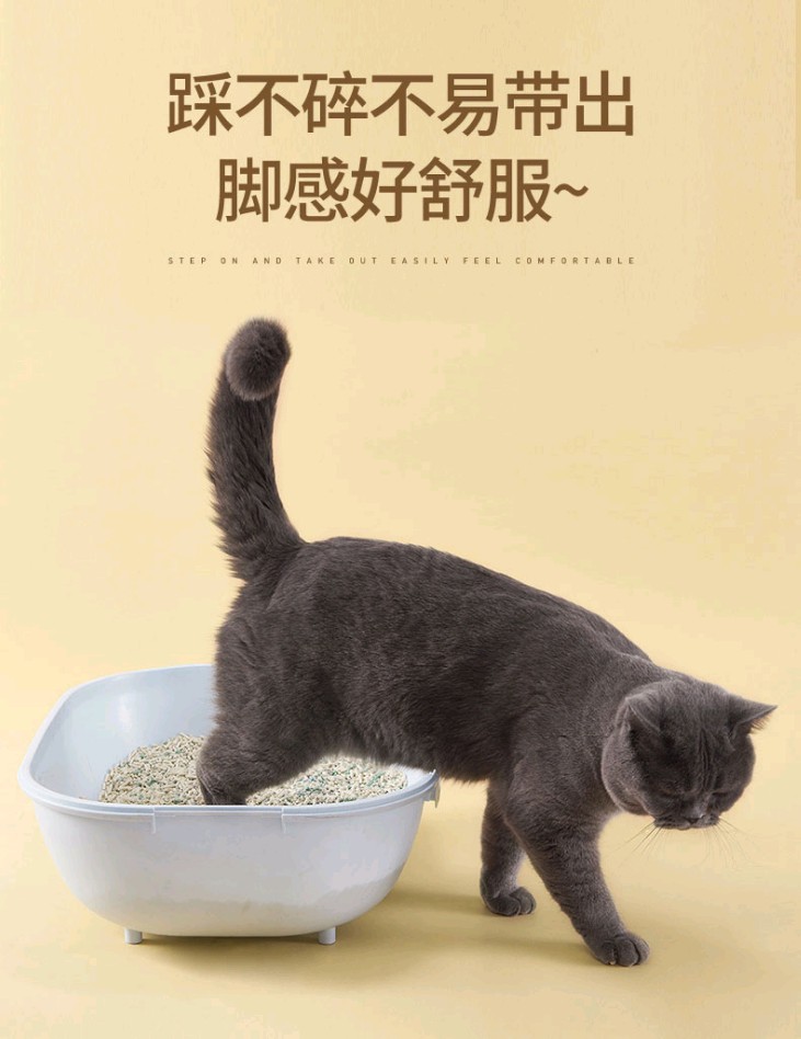 快速成团不沾底颗粒细不割脚健康食料除臭豆腐猫砂大袋6L够用一月 - 图0