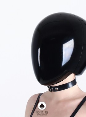 黑色桃AE005定制乳胶衣可调节项圈choker颈环