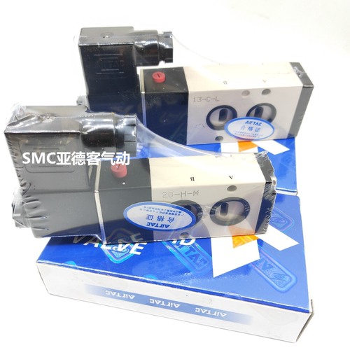 亚德客面板式电磁阀4V310-08B/A 4M310-10B/A气动执行器配件DC24V - 图2