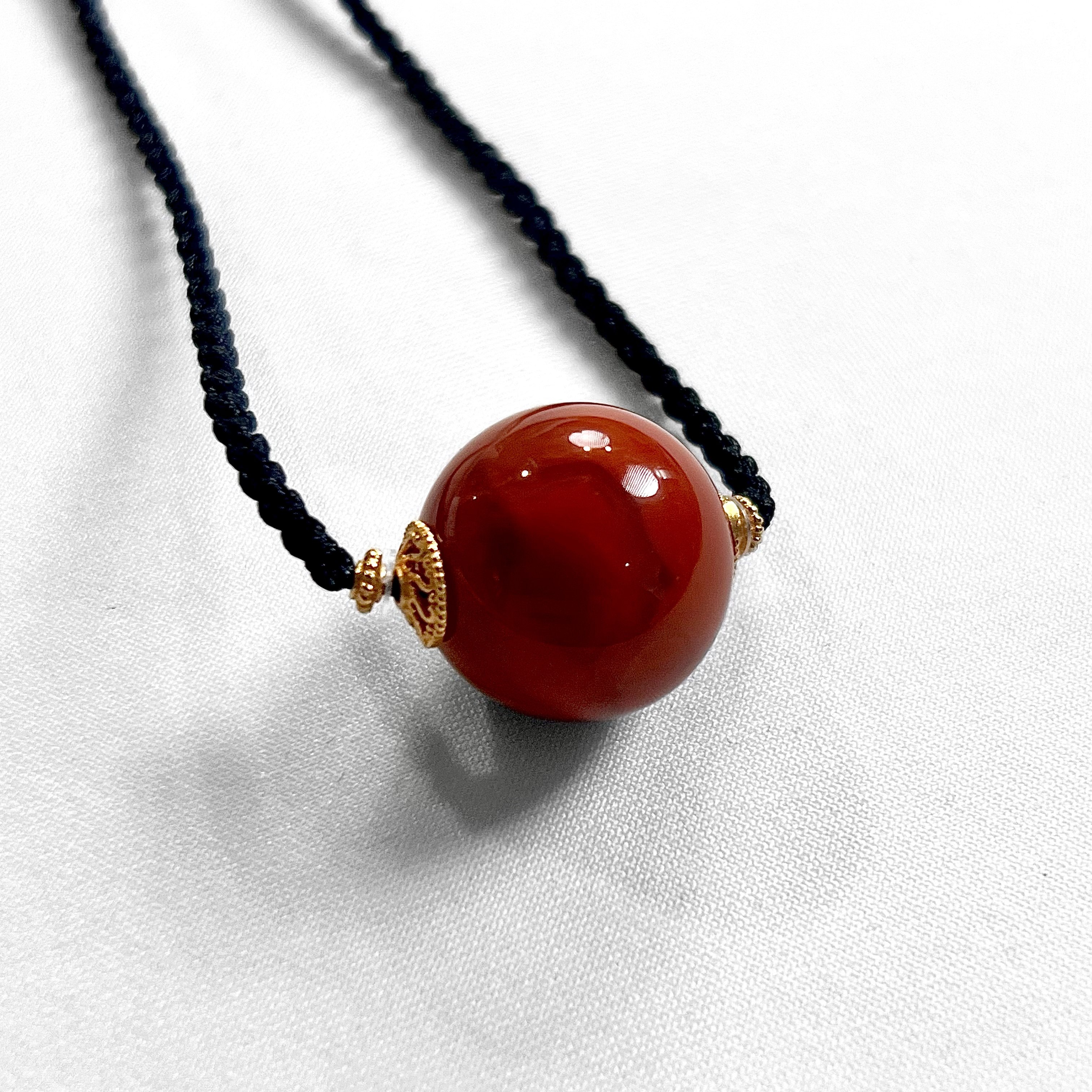 【胡可推荐】红桥 瓦西料柿子红超大单颗南红路路通颈链项链,淘宝优惠券,粉丝福利购,淘宝优惠卷