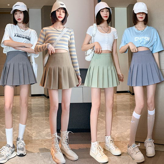 加长百褶裙女秋冬黑色短裙2025新款高腰显瘦高个子秋季a字半身裙