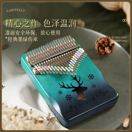 拇指琴初学者卡林巴琴木质21音入门儿童手指姆钢琴女生乐器正品