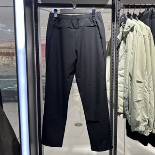 Li Ning 24 autumn and winter new men's fitness running trousers woven straight plus velvet warm trousers AYKU519