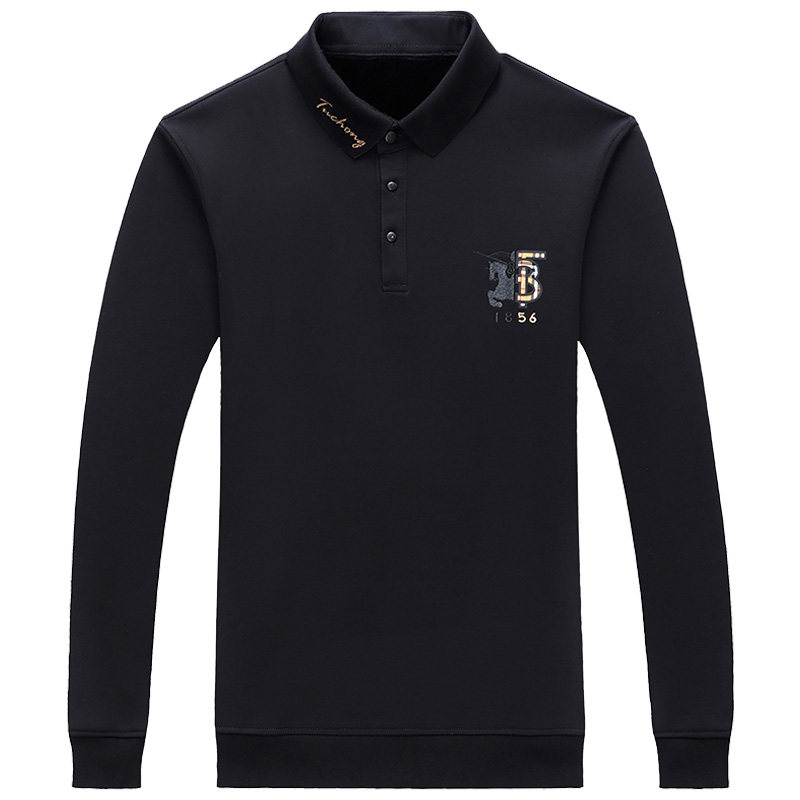 春秋长袖男士中青年翻领polo衫卫衣 天和狼T恤