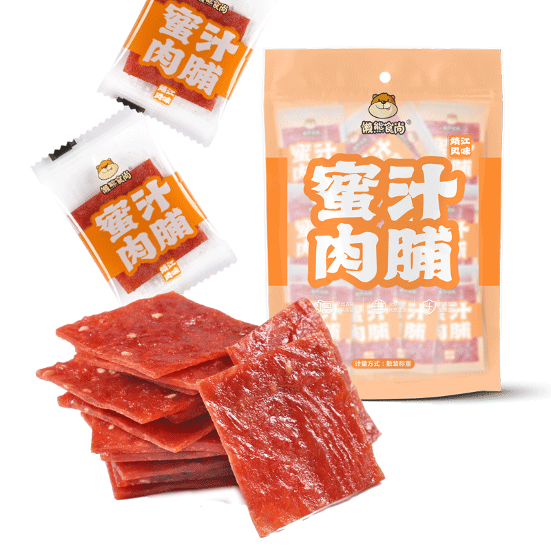 懒熊食尚手撕肉铺干猪肉脯零食靖江口味蜜汁原味休闲单独小包装