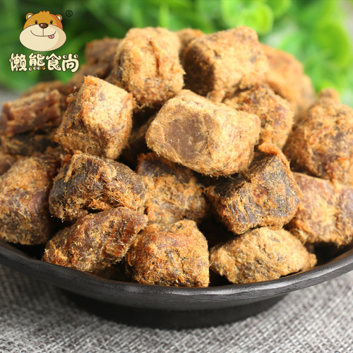 懒熊食尚【酱肉粒200g】原味猪肉粒网红零食品牛肉风味烤肉干特产 - 图2