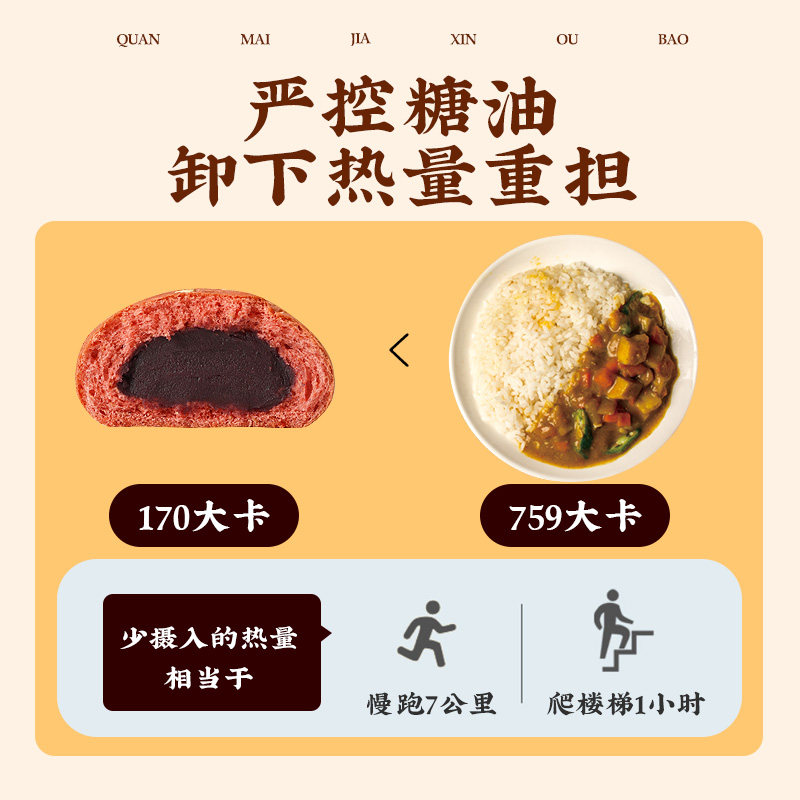 全麦面包糖精无油代餐早餐紫薯欧包 兵王的炊事班西式糕点