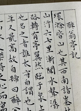 王宠小楷醉翁亭记高清复制