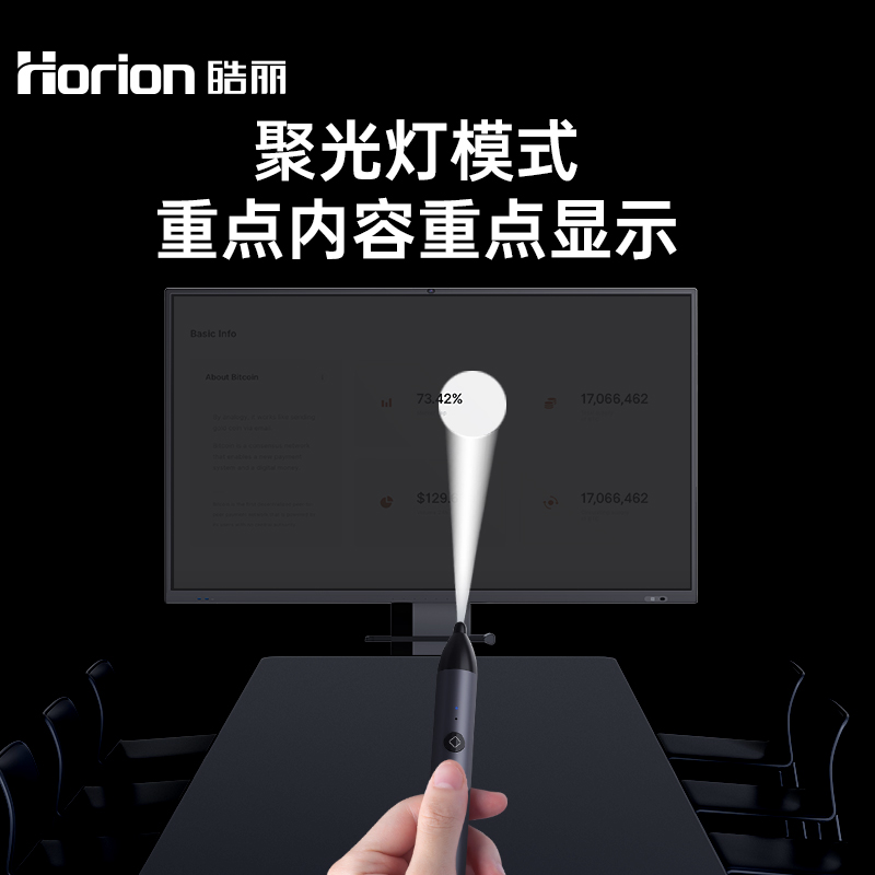 【专用配件】Horion/皓丽HP-3S可充电智能笔会议平板飞鼠翻页笔智能触控一体机电子白板-图3