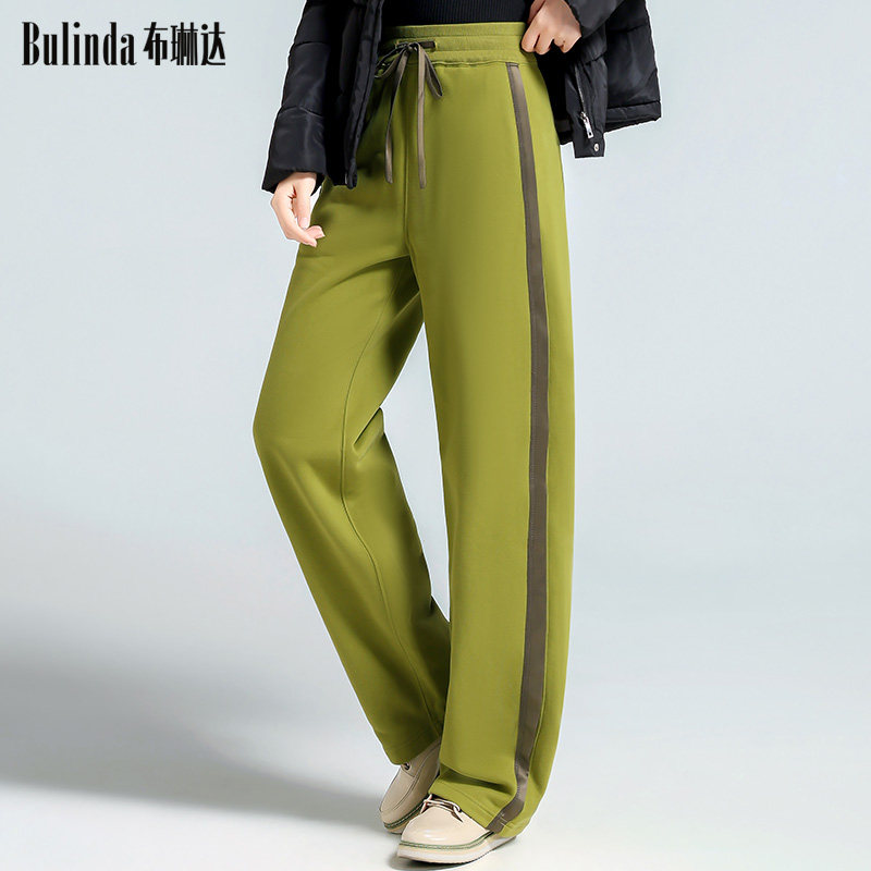 布琳达秋冬长绒棉抓绒保暖窄版阔腿裤女休闲运动卫裤宽松弯刀裤子,淘宝优惠券,粉丝福利购,淘宝优惠卷